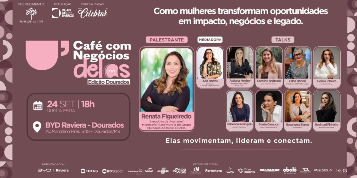 Café com Negócios lança edição Delas com executivas e empresárias para discutir liderança e protagonismo feminino em Dourados/MS 1
